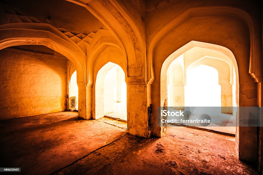 Indian Palace Amber Fort in Jaipur, Rajastan. India Amber Fort Stock Photo