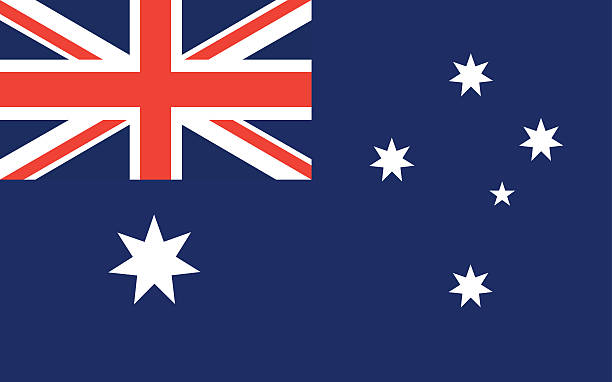 호주 플랙 벡터 - australia stock illustrations