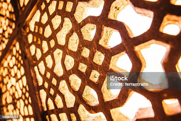 Hand Carved Arabesque Window Stock Photo - Download Image Now - Ancient, Architecture, Culture of India