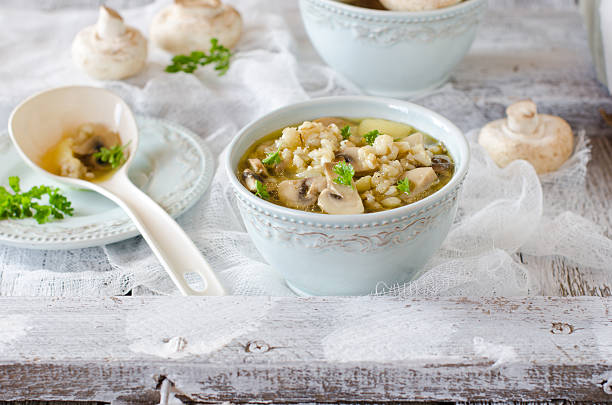 istock Barley soup with mushrooms 485614227