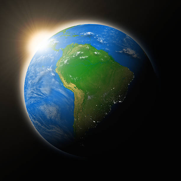 istock Sun over South America on planet Earth 485614441