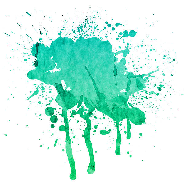 istock Watercolor splashes on the white. 485614755