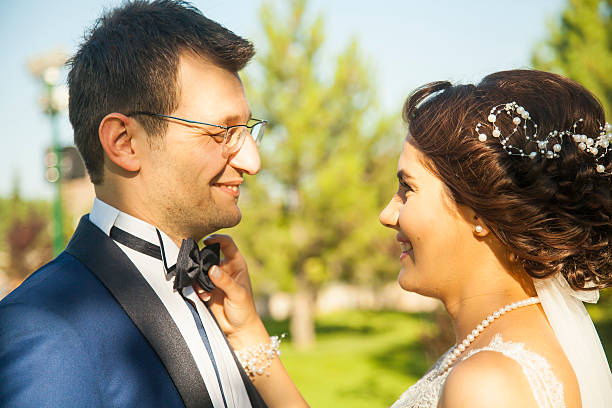 Bride and Groom Happiness stock photo