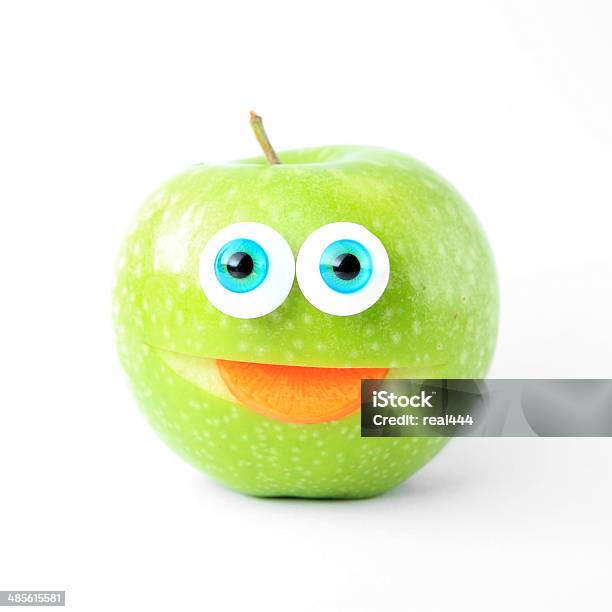 Creative Fruit And Vegetable Stock Photo - Download Image Now - Anthropomorphic, Anthropomorphic Face, Apple - Fruit