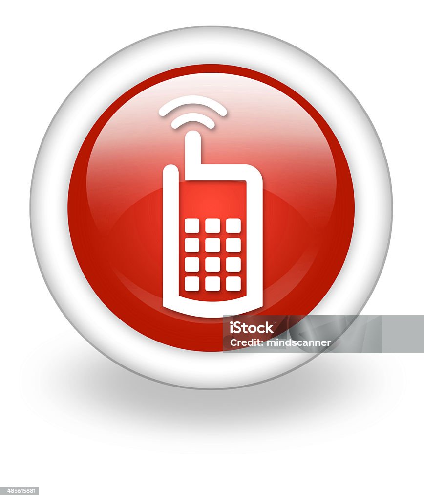 Ícone, botão, a Pictogram telefone celular - Ilustração de Botão - Peça de Máquina royalty-free