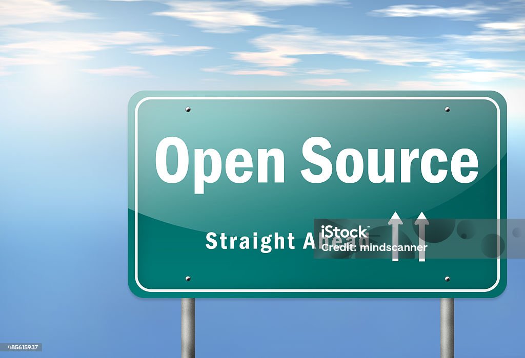 Highway cartello Open Source - Illustrazione stock royalty-free di Accessibilità