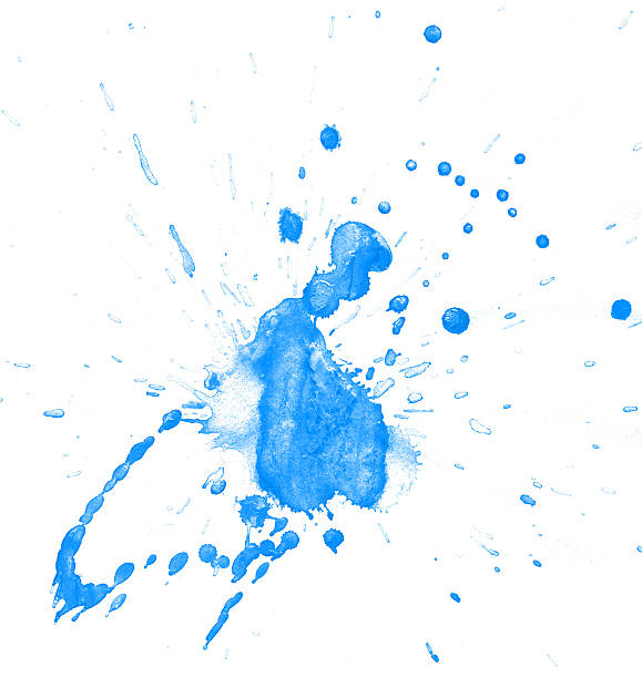 istock Watercolor splashes on the white. 485615979