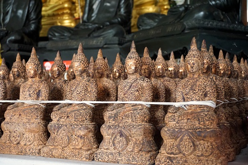 line up of image of Buddha statues
