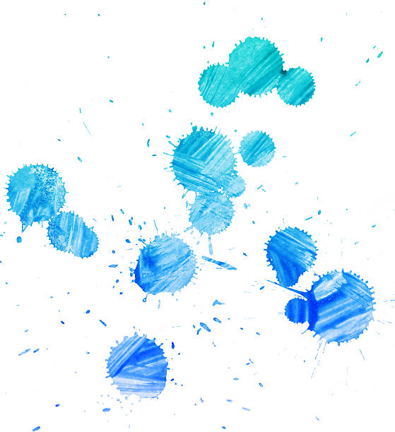 istock Watercolor splashes on the white. 485616757