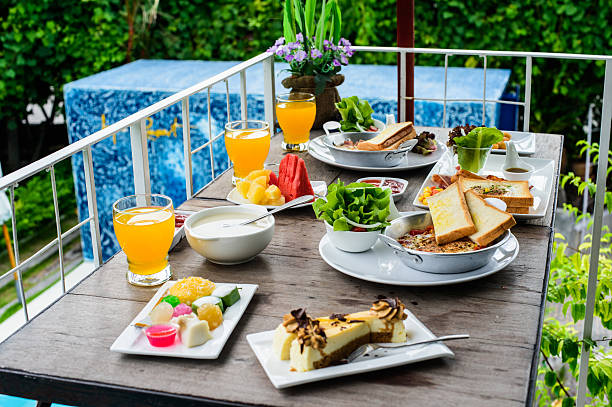 istock American break fast outdoor with nature background 485622586