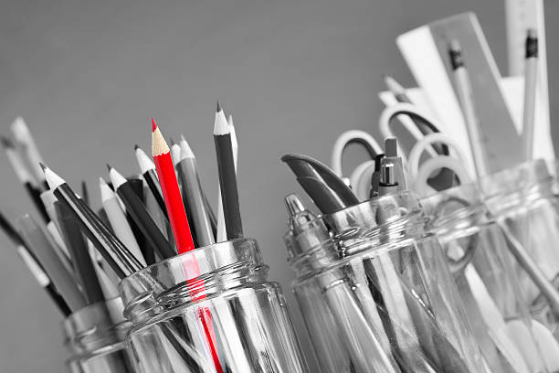 istock School supplies in jars 485622620