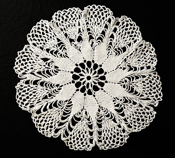 istock Crocheted lace napkin 485623398