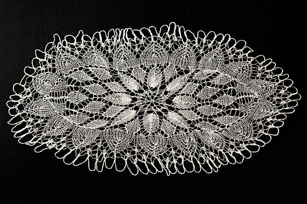 istock Crocheted lace napkin 485623404