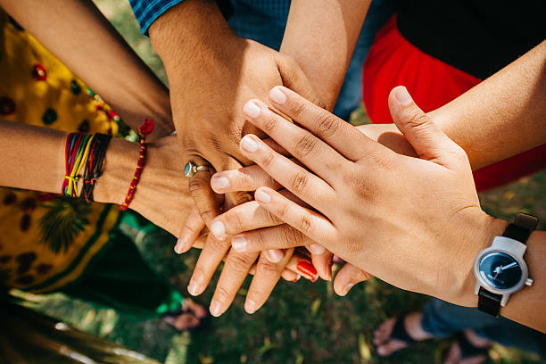 istock Friends With Their Hands Together 485625070