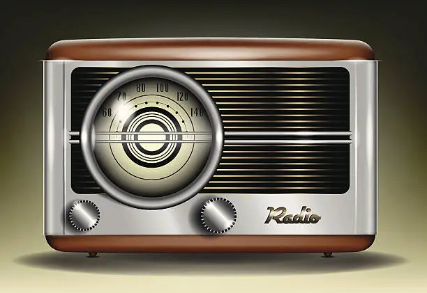Vector illustration of Retro radio