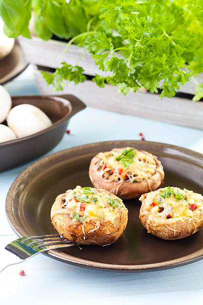 istock Baked stuffed mushrooms 485630539