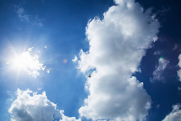 istock Sun shining on the sky with clouds 485632346