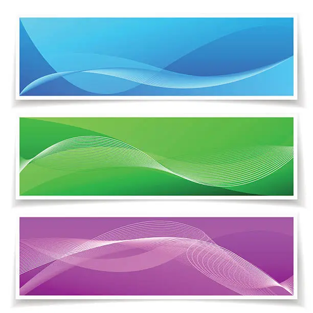 Vector illustration of Abstract Banner Background Set