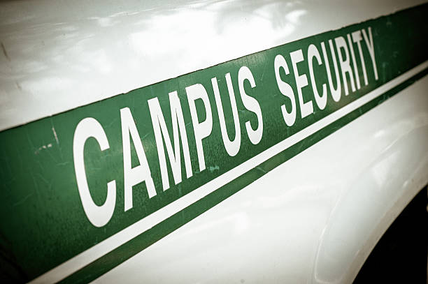 Retro Campus Security stock photo