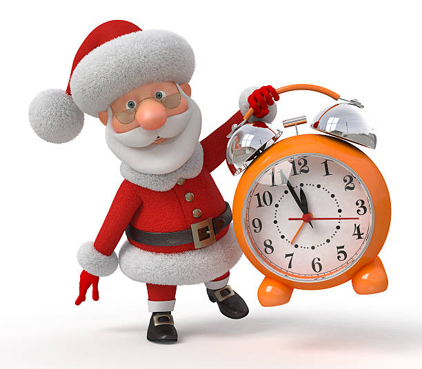 istock Santa Claus with an alarm clock 485633370