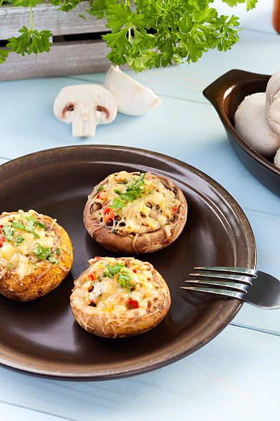istock Baked stuffed mushrooms 485633767