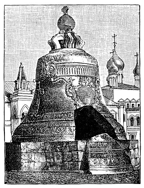 istock Antique illustration of great bell in Moscow 485635075
