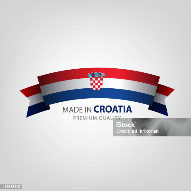 Made In Croatia Ribbon Croatian Flag Stock Illustration - Download Image Now