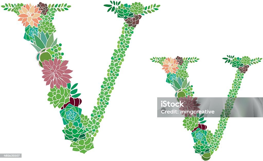 ジューシーな文字 v および v - アルファベットのロイヤリティフリーベクトルアート
