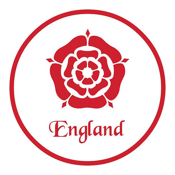 England emblem Vector England emblem with the Tudor Rose on white lancashire stock illustrations