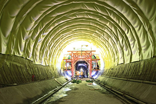 Tunneling Works stock photo