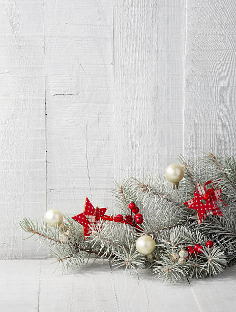 istock Fir branch with  Christmas decorations 485638200