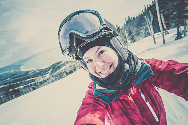 istock Skier, Snowboarder Taking a Selfie at the Mountain 485639898