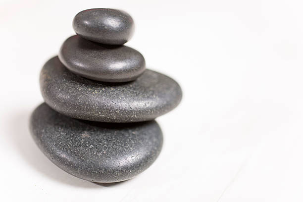 istock Pile of spa hot rocks 485643616