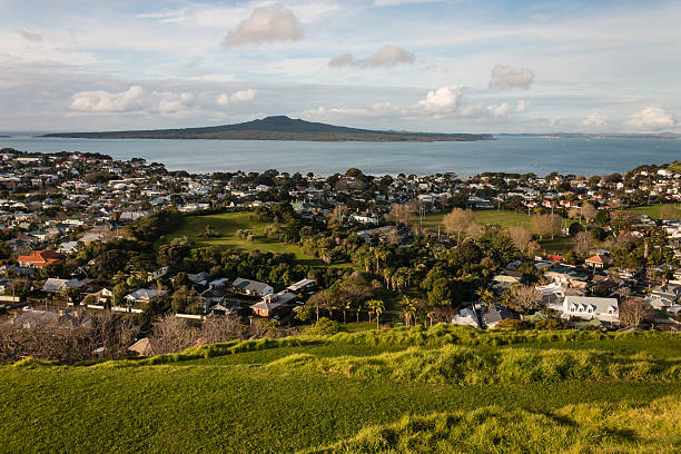 istock view of Rangitoto Island from Devonport 485647108