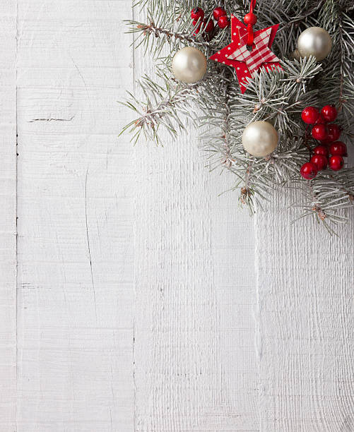 istock Fir branch with Christmas decorations 485647152