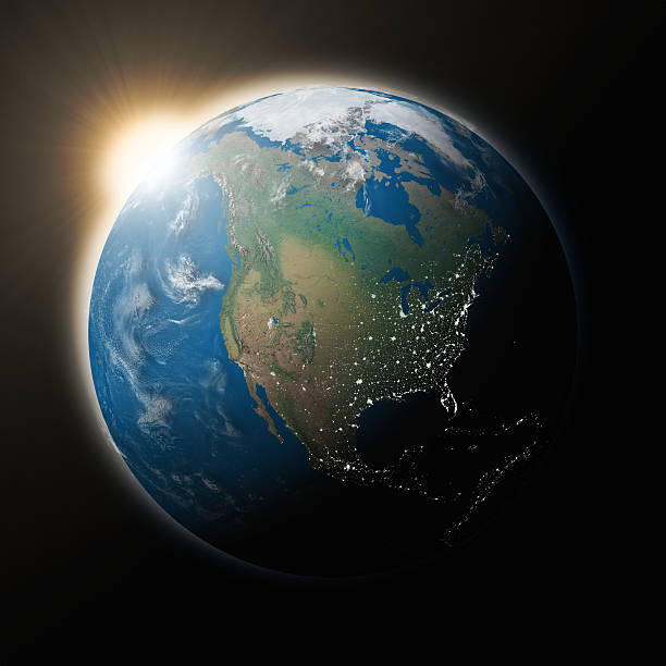 istock Sun over North America on planet Earth 485650551