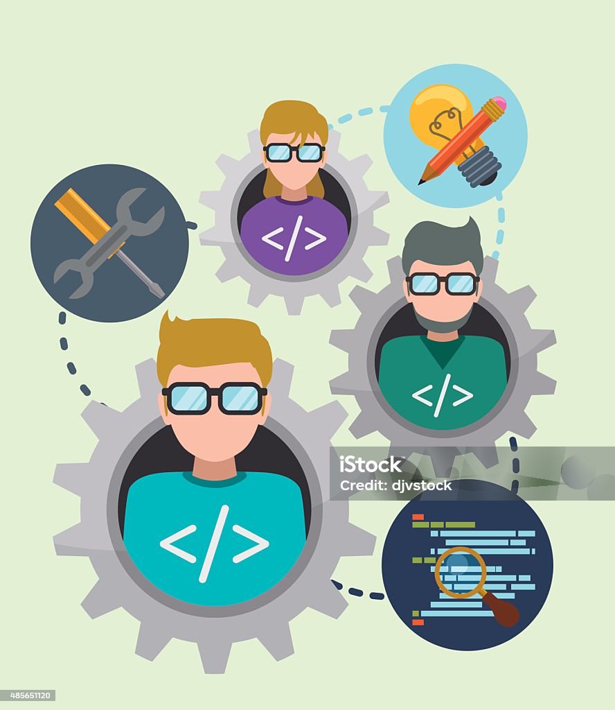 Web developer design. Web developer design, vector illustration eps 10. 2015 stock vector