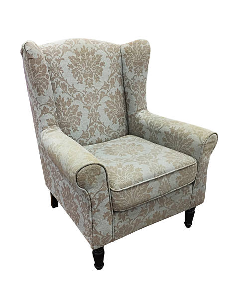 istock armchair gray flower  on white background, clipping path. 485651716