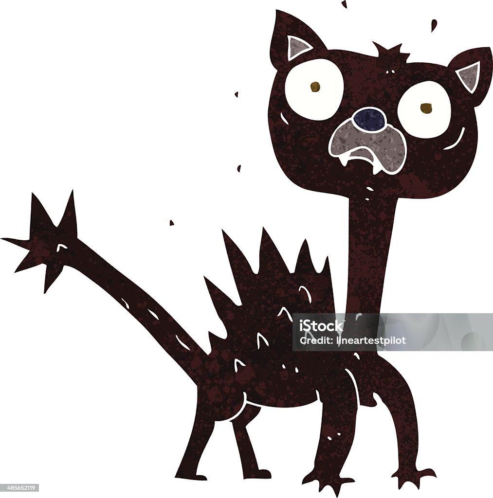 Gato com medo dos desenhos animados - Vetor de Clip Art royalty-free