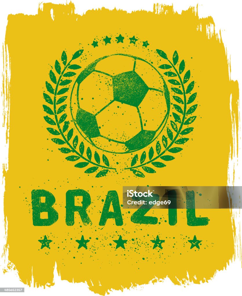 Brésil de football - clipart vectoriel de Football libre de droits