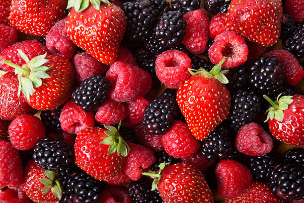 istock strawberry, raspberries, blackberries 485652722