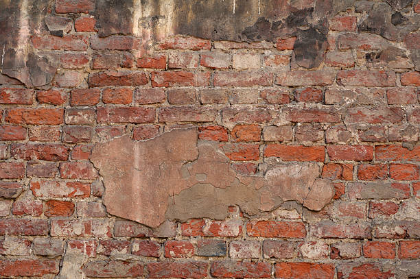 istock Texture of old red brick wall 485652878