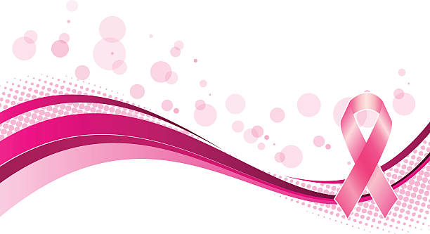 ilustraciones, imágenes clip art, dibujos animados e iconos de stock de concienciación sobre el cáncer de mama fondo - cinta contra el cáncer de mama ilustraciones