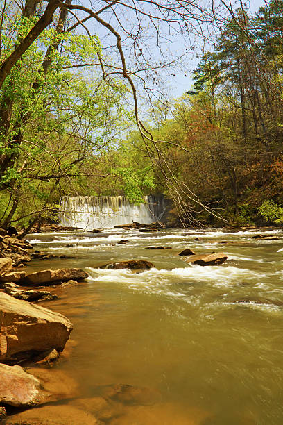 istock Old Mill Dam on Creek Roswell Georgia 485654435