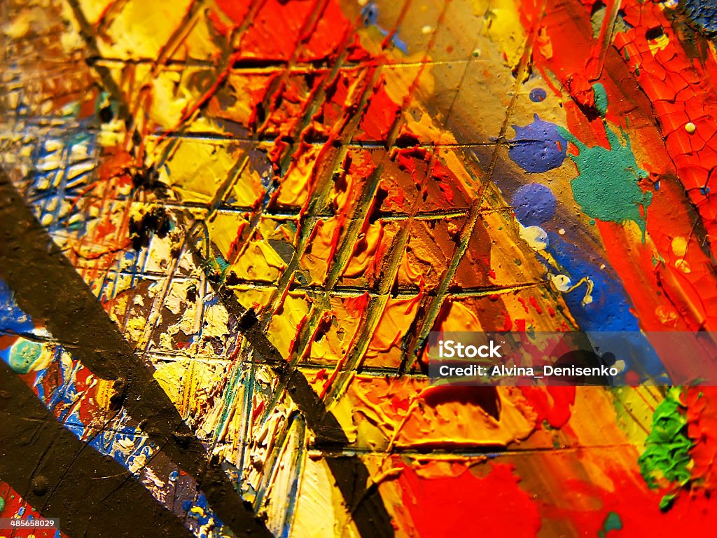Abstract acrylic texture. Oil, acrylic paints, gouache. Modern painting Abstract acrylic texture. Oil, acrylic paints, gouache. Modern painting. Colorful rainbow palette. Avant-garde art. Reminiscent of graffiti. Contemporary art. Stains, spray paint. Colorful streaks Abstract stock illustration