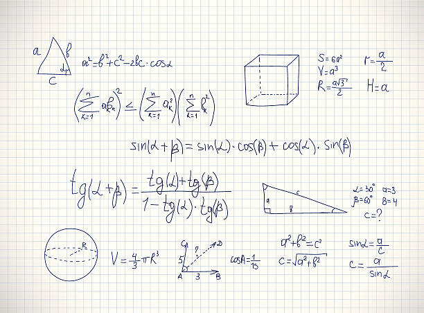 Hand writing mathematics formula. Vector Hand writing mathematics formula. Vector illustration math homework stock illustrations