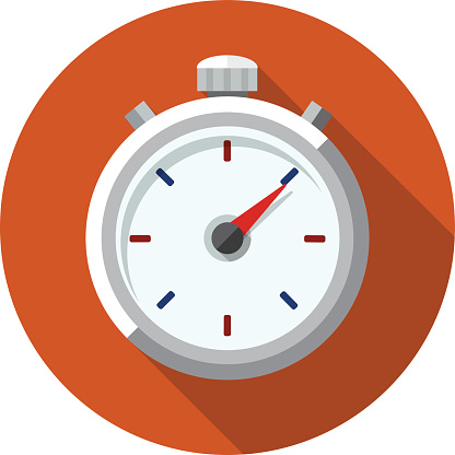 Stopwatch flat icon  , long shadow