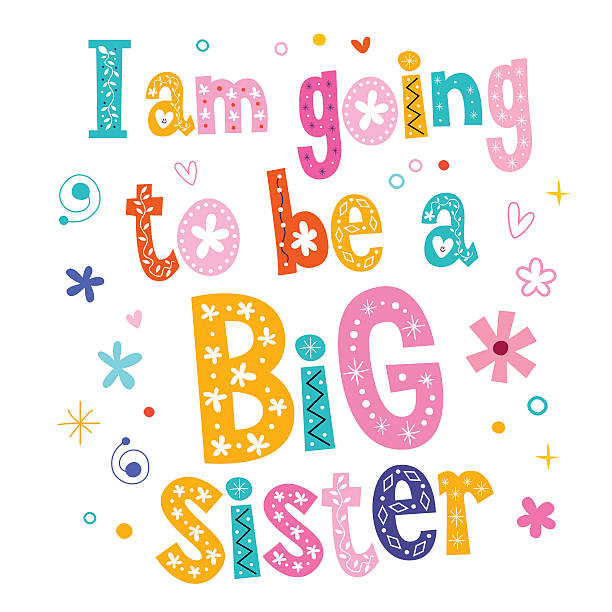 я хочу быть большим sister - sister stock illustrations