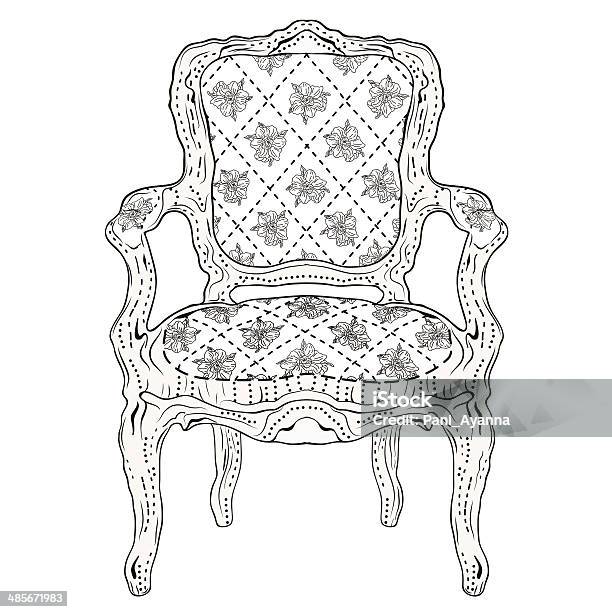 Vintage Chair Stock Illustration - Download Image Now - Chair, Victorian Style, Ancient