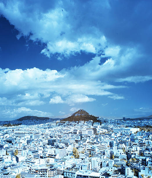 The ancient buildings in Athens